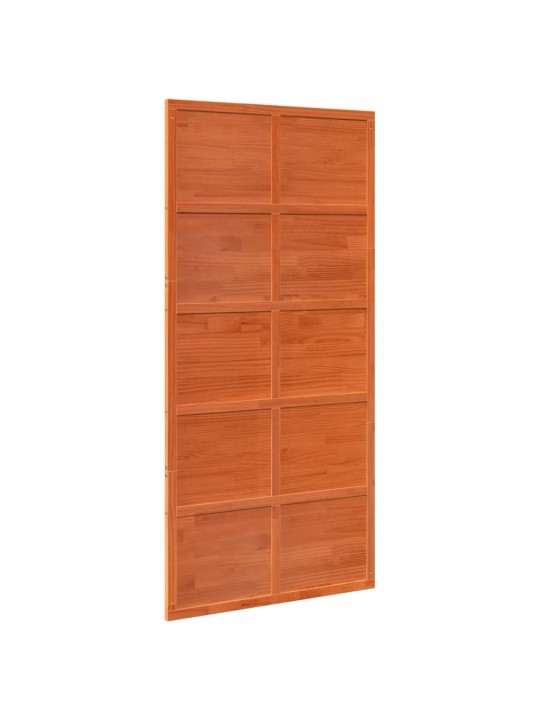 Posuvné dveře voskově hnědé 100 x 208 cm masivní borové dřevo