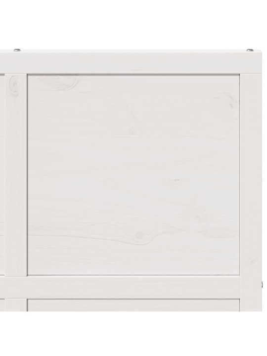 Posuvné dveře bílé 90 x 208 cm masivní borové dřevo