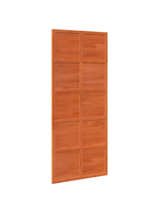 Posuvné dveře voskově hnědé 90 x 208 cm masivní borové dřevo