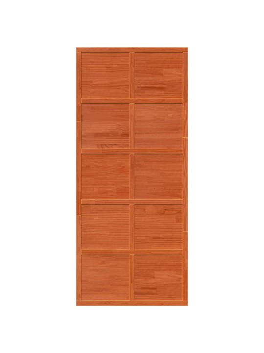 Posuvné dveře voskově hnědé 90 x 208 cm masivní borové dřevo