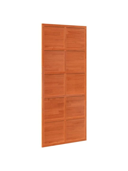 Posuvné dveře voskově hnědé 90 x 208 cm masivní borové dřevo