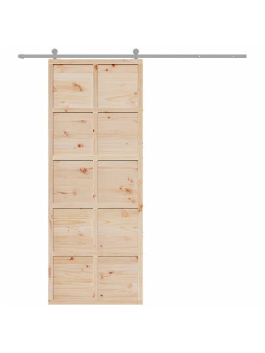 Posuvné dveře 80 x 210 cm masivní borové dřevo
