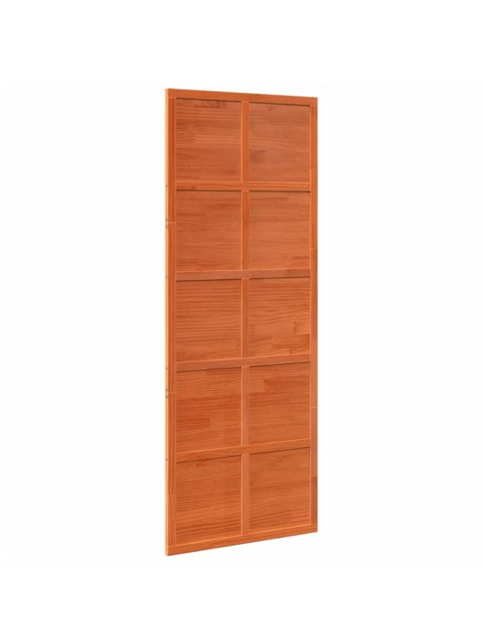 Posuvné dveře voskově hnědé 80 x 208 cm masivní borové dřevo