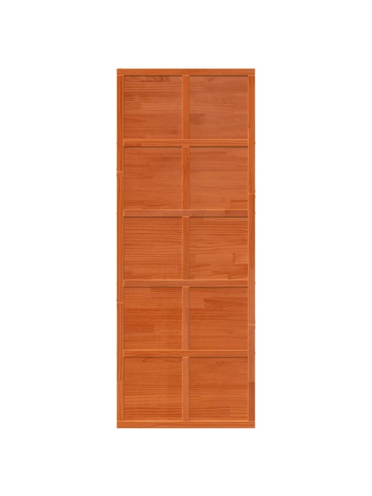Posuvné dveře voskově hnědé 80 x 208 cm masivní borové dřevo