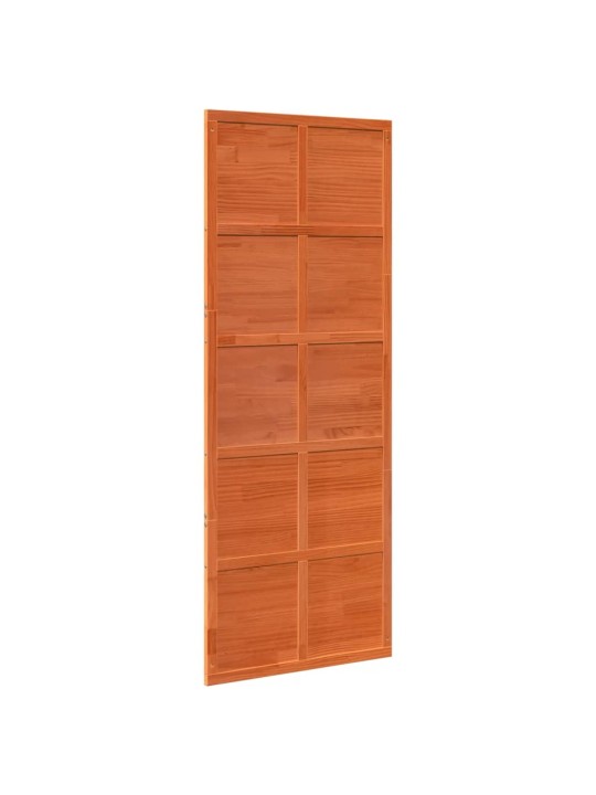 Posuvné dveře voskově hnědé 80 x 208 cm masivní borové dřevo