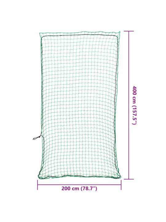 Síť na přívěsný vozík s elastickým lanem zelená 4 x 2 m pp