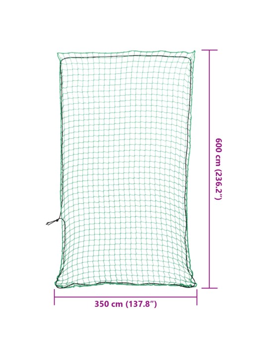 Síť na přívěsný vozík s elastickým lanem zelená 6 x 3,5 m pp
