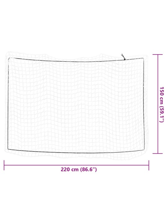 Síť na přívěsný vozík s elastickým lanem bílá 2,2 x 1,5 m PP