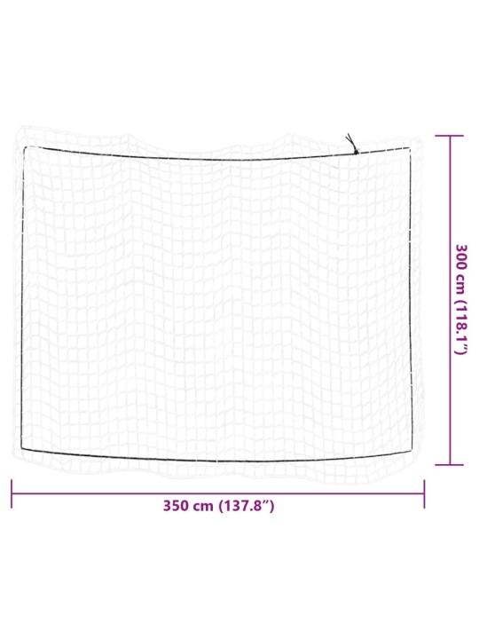 Síť na přívěsný vozík s elastickým lanem bílá 3,5 x 3 m pp