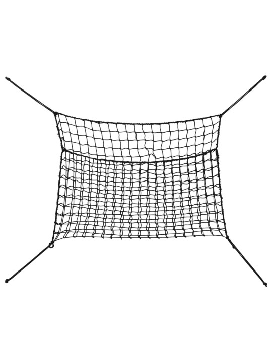Sítě na seno 2 ks obdélníkové černé 90 x 60 cm PP