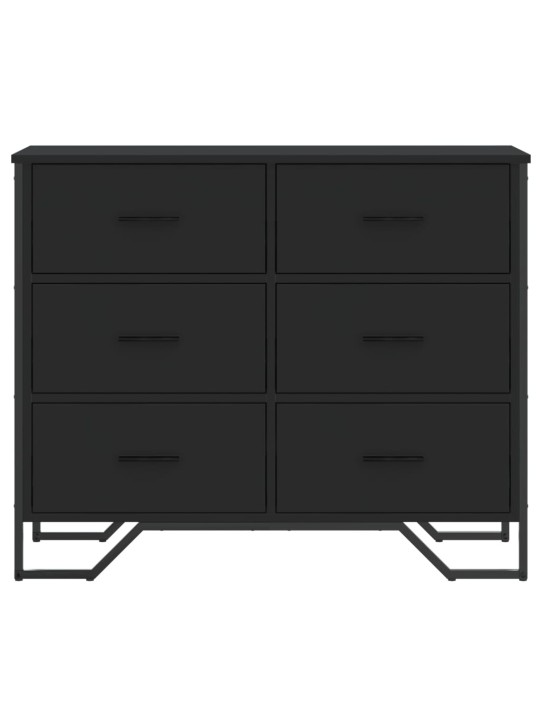 Komoda černá 91 x 35,5 x 74,5 cm kompozitní dřevo