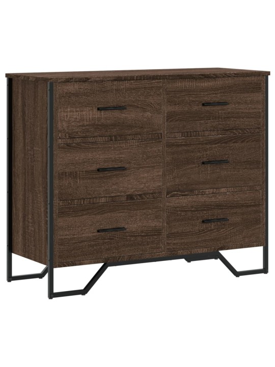 Komoda hnědý dub 91 x 35,5 x 74,5 cm kompozitní dřevo
