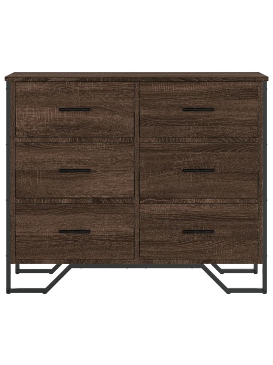 Komoda hnědý dub 91 x 35,5 x 74,5 cm kompozitní dřevo