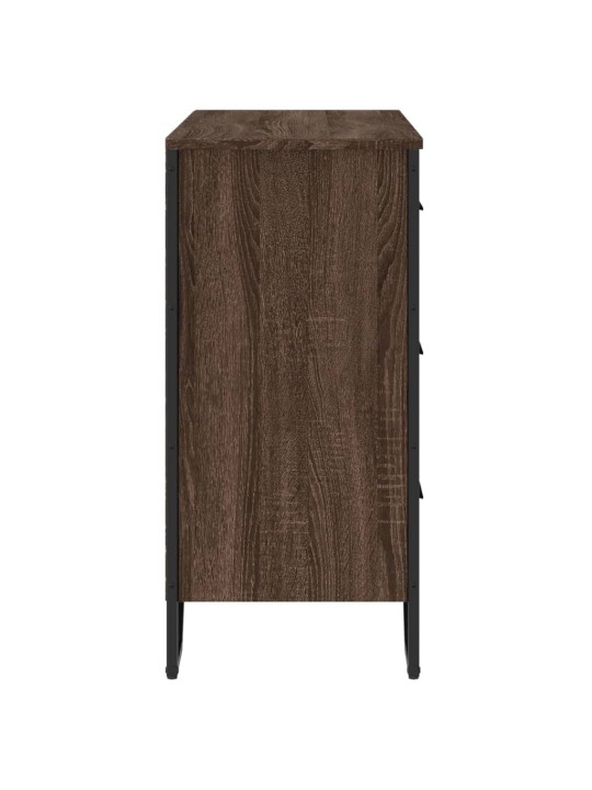 Komoda hnědý dub 91 x 35,5 x 74,5 cm kompozitní dřevo