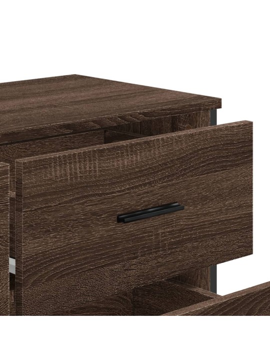Komoda hnědý dub 91 x 35,5 x 74,5 cm kompozitní dřevo