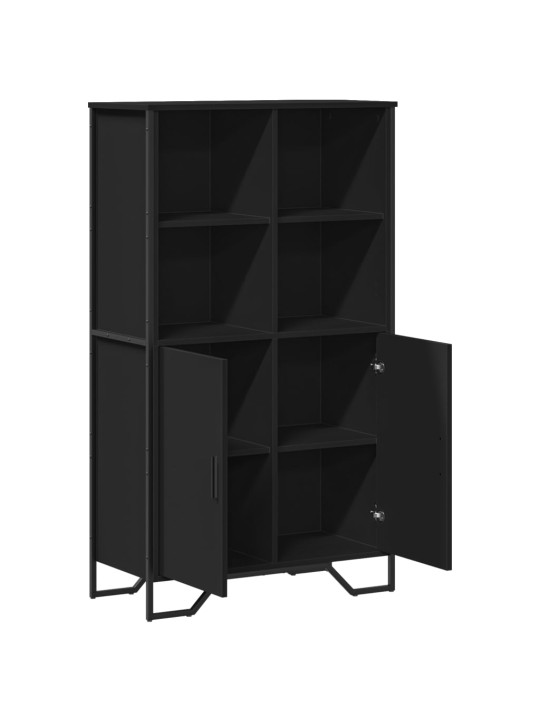 Highboard černý 79,5 x 35,5 x 137,5 cm kompozitní dřevo