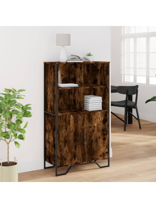 Highboard kouřový dub 79,5 x 35,5 x 137,5 cm kompozitní dřevo