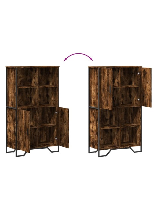 Highboard kouřový dub 79,5 x 35,5 x 137,5 cm kompozitní dřevo