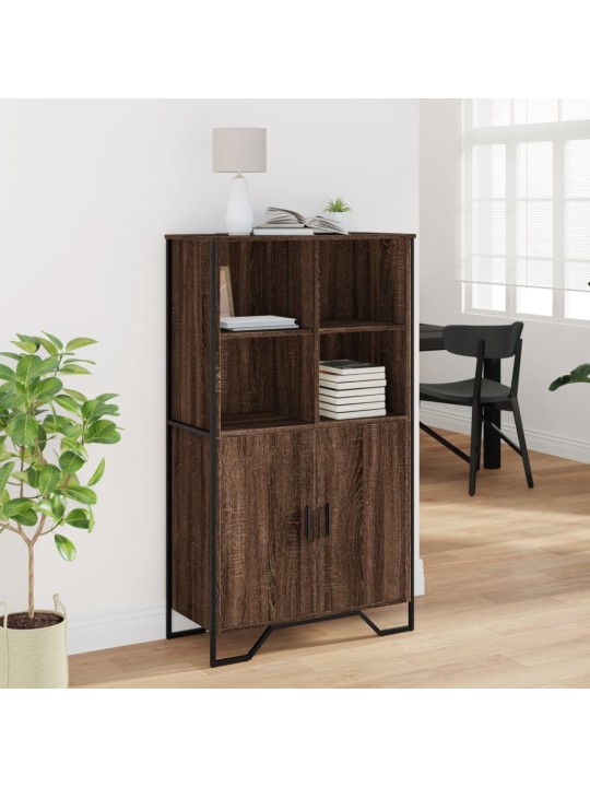 Highboard hnědý dub 79,5 x 35,5 x 137,5 cm kompozitní dřevo