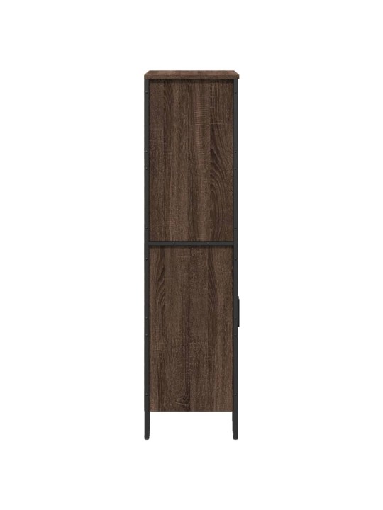 Highboard hnědý dub 79,5 x 35,5 x 137,5 cm kompozitní dřevo
