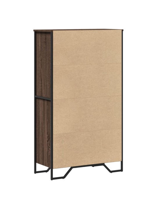 Highboard hnědý dub 79,5 x 35,5 x 137,5 cm kompozitní dřevo
