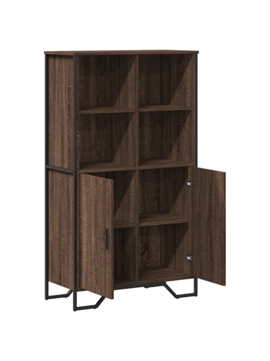 Highboard hnědý dub 79,5 x 35,5 x 137,5 cm kompozitní dřevo
