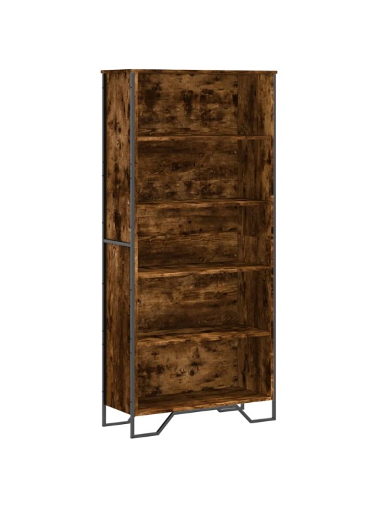 Knihovna kouřový dub 80 x 31 x 169 cm kompozitní dřevo
