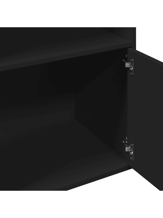 Knihovna černá 100 x 36 x 189 cm kompozitní dřevo