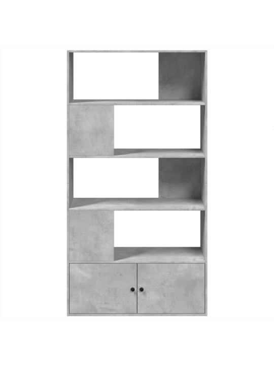 Knihovna betonově šedá 100 x 36 x 189 cm kompozitní dřevo