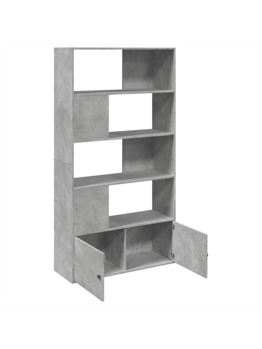 Knihovna betonově šedá 100 x 36 x 189 cm kompozitní dřevo