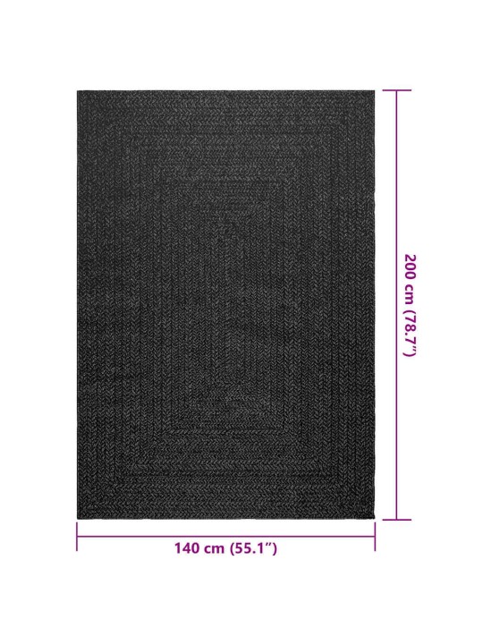 Koberec zizur 140x200 cm jutový vzhled interiér i exteriér