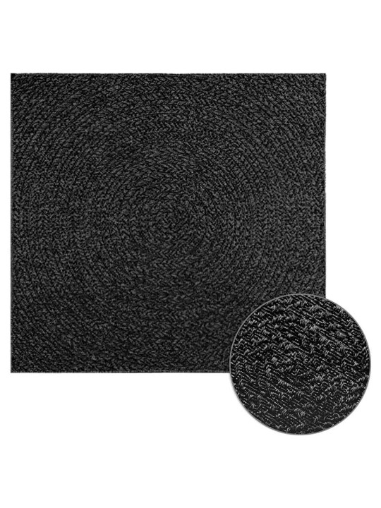 Koberec zizur 120x120 cm jutový vzhled interiér i exteriér