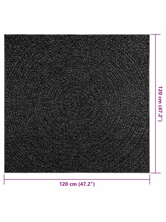 Koberec zizur 120x120 cm jutový vzhled interiér i exteriér