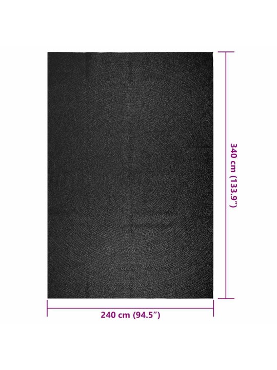 Koberec zizur 240x340 cm jutový vzhled interiér i exteriér