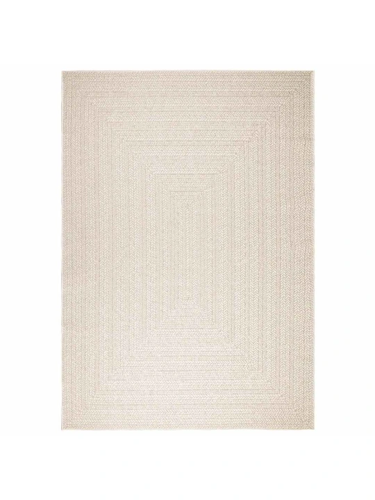 Koberec zizur krémová 200x290cm jutový vzhled interiér exteriér