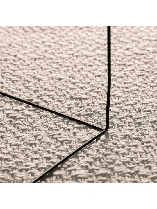 Koberec zizur krémová 200x290cm jutový vzhled interiér exteriér