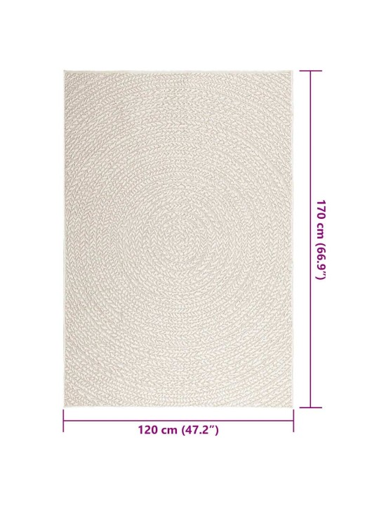 Koberec zizur krémová 120x170cm jutový vzhled interiér exteriér