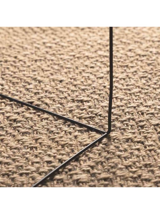 Koberec zizur béžový 140x200 cm jutový vzhled interiér exteriér