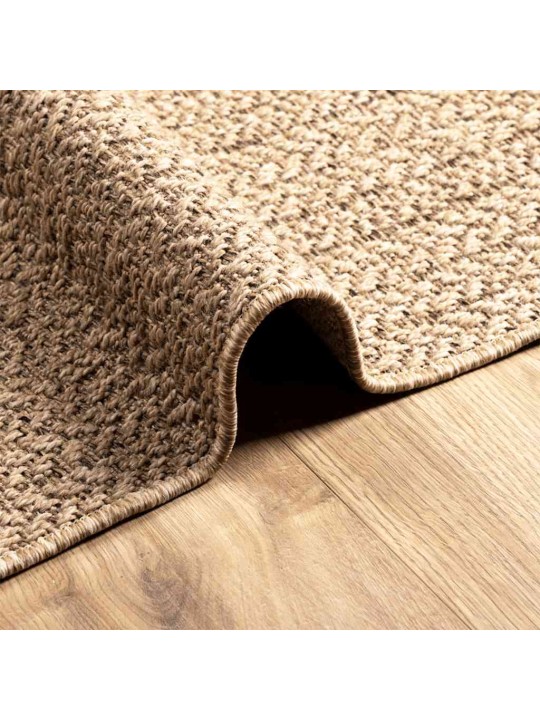 Koberec zizur béžový 140x200 cm jutový vzhled interiér exteriér