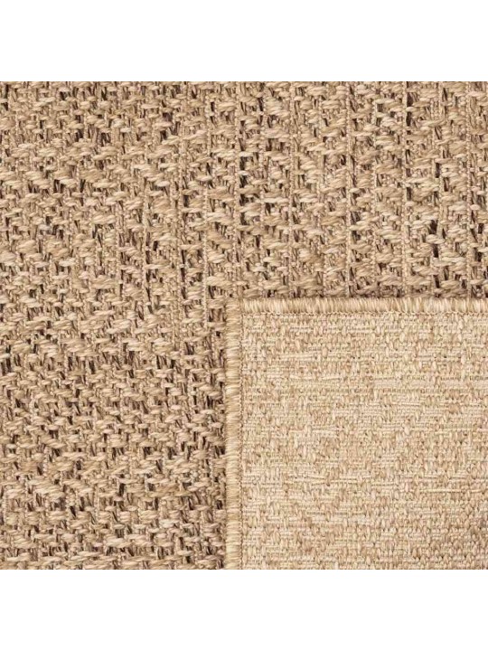 Koberec zizur béžový 200x290 cm jutový vzhled interiér exteriér