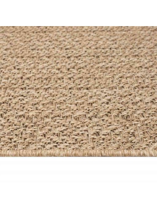 Koberec zizur béžový 200x290 cm jutový vzhled interiér exteriér