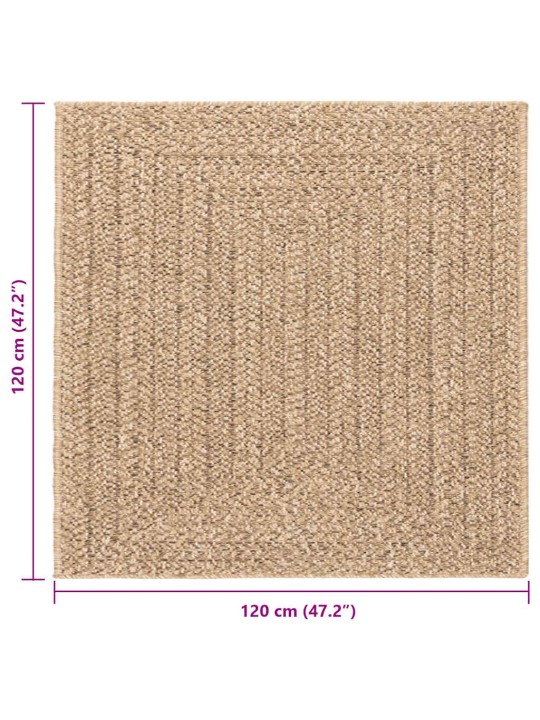 Koberec zizur béžový 200x290 cm jutový vzhled interiér exteriér