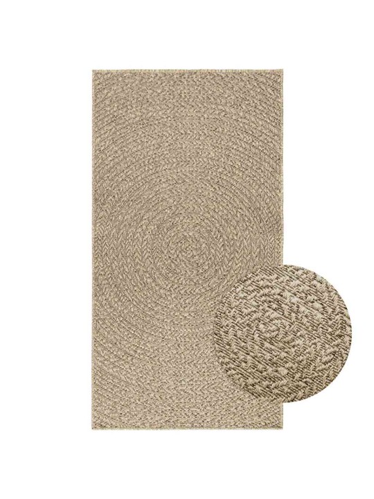 Koberec zizur béžový 80x150 cm jutový vzhled interiér exteriér
