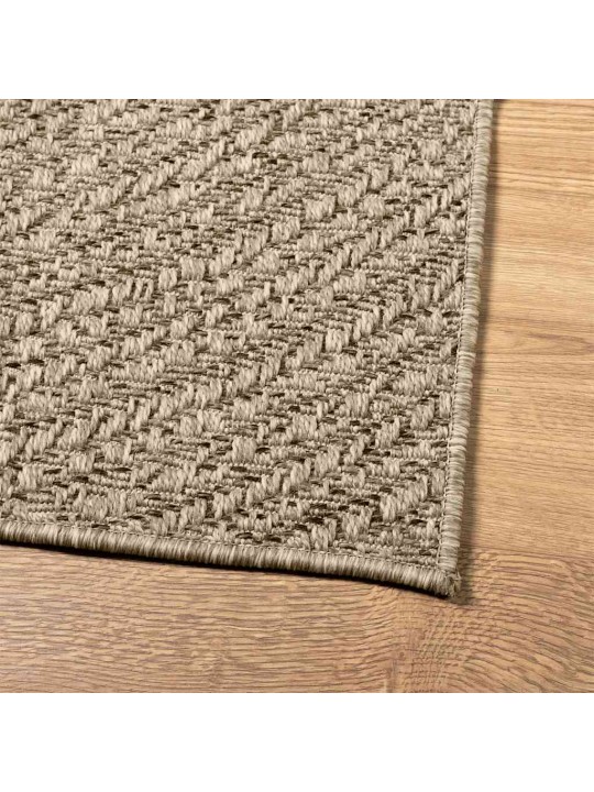 Koberec zizur béžový 80x150 cm jutový vzhled interiér exteriér