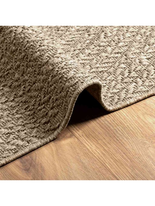 Koberec zizur béžový 80x150 cm jutový vzhled interiér exteriér