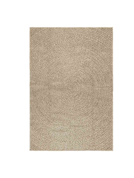 Koberec zizur béžový 120x170 cm jutový vzhled interiér exteriér