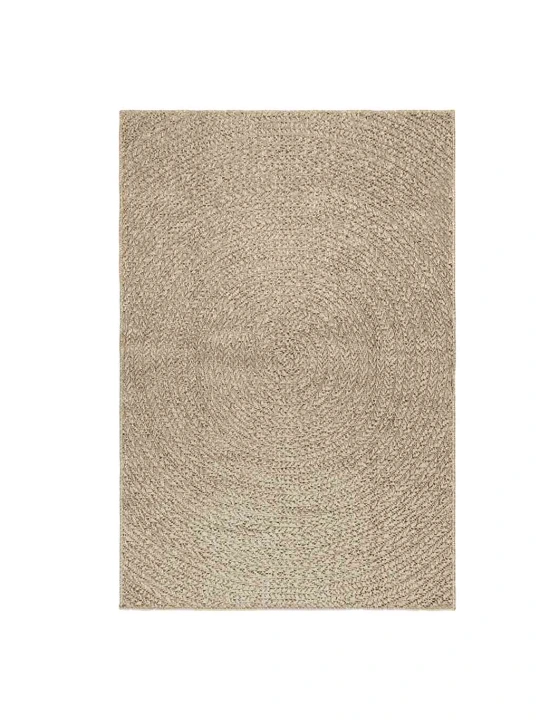 Koberec zizur béžový 120x170 cm jutový vzhled interiér exteriér