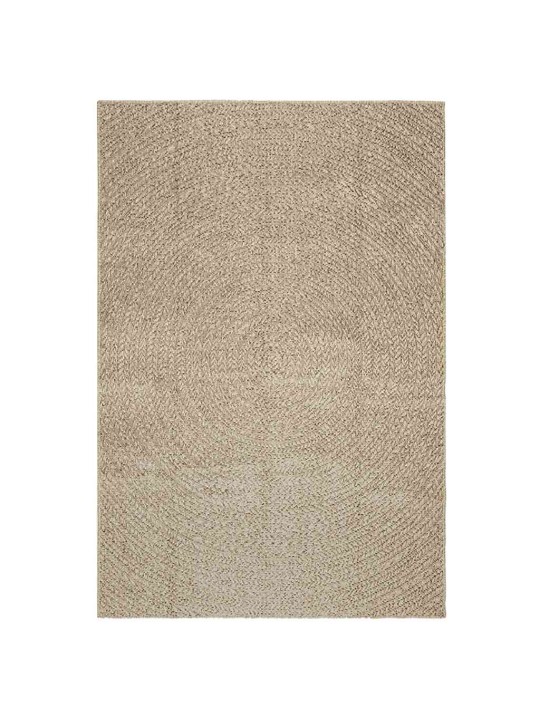Koberec zizur béžový 140x200 cm jutový vzhled interiér exteriér