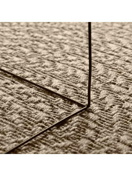 Koberec zizur béžový 140x200 cm jutový vzhled interiér exteriér