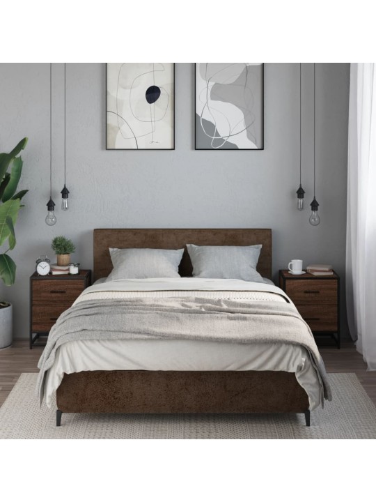 Noční stolky 2 ks hnědý dub 40 x 31 x 50 cm kompozitní dřevo